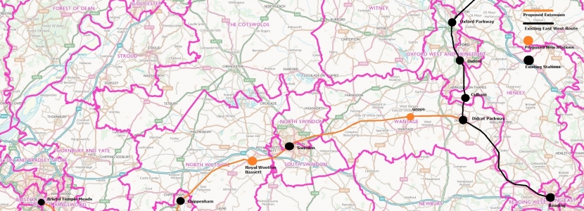 South West Rail Map