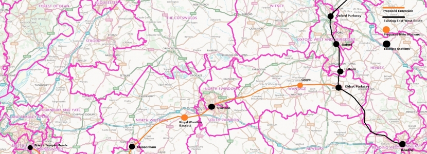 South West Rail Map