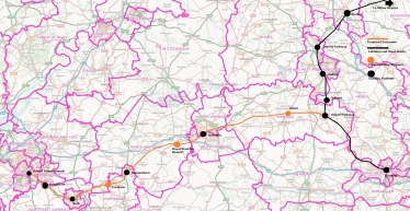 South West Rail Map